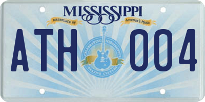 MS license plate ATH004