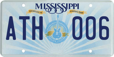 MS license plate ATH006