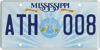 MS license plate ATH008