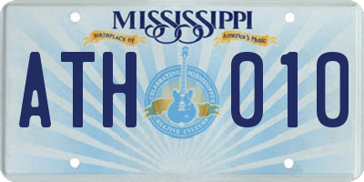 MS license plate ATH010
