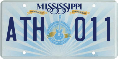 MS license plate ATH011