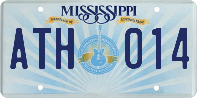 MS license plate ATH014