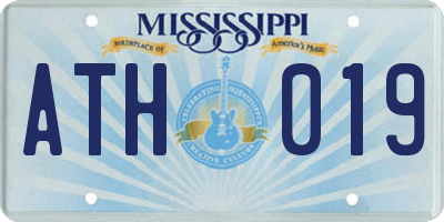 MS license plate ATH019