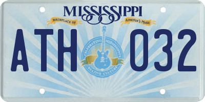 MS license plate ATH032