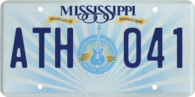 MS license plate ATH041