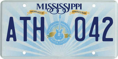 MS license plate ATH042