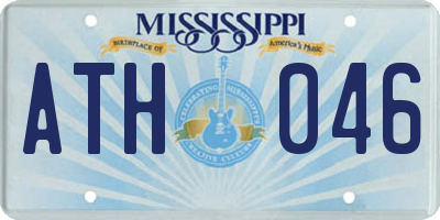 MS license plate ATH046
