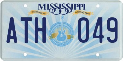 MS license plate ATH049