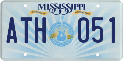 MS license plate ATH051