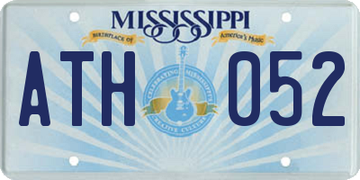 MS license plate ATH052