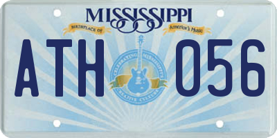 MS license plate ATH056