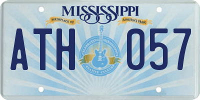 MS license plate ATH057
