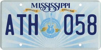 MS license plate ATH058