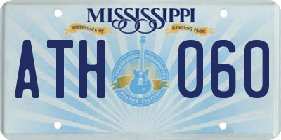 MS license plate ATH060