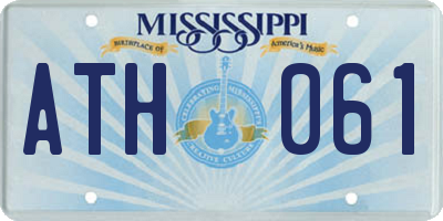 MS license plate ATH061