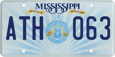 MS license plate ATH063