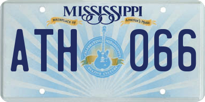 MS license plate ATH066