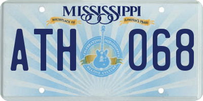 MS license plate ATH068