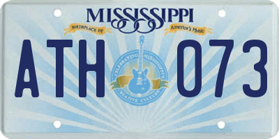MS license plate ATH073