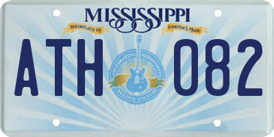 MS license plate ATH082