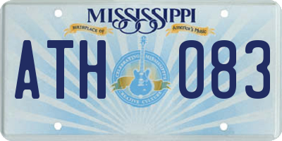 MS license plate ATH083