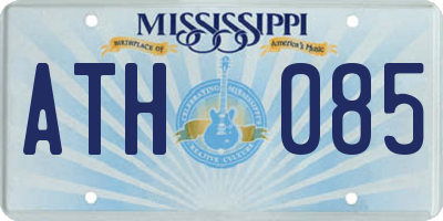 MS license plate ATH085