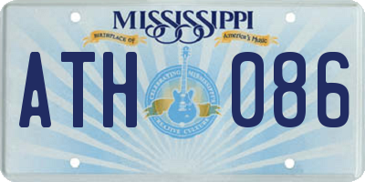 MS license plate ATH086