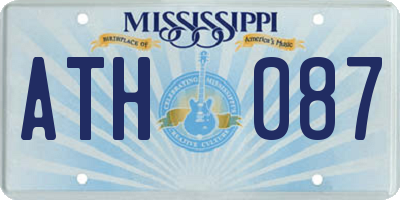 MS license plate ATH087