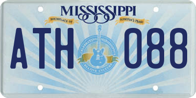 MS license plate ATH088