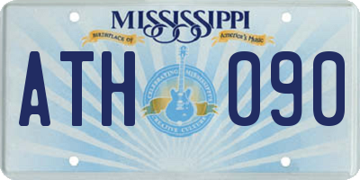 MS license plate ATH090