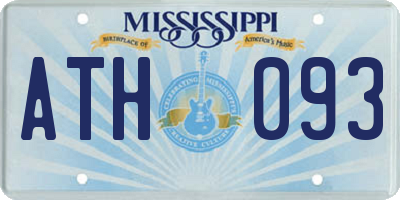 MS license plate ATH093