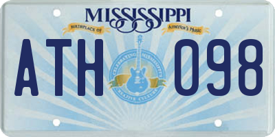 MS license plate ATH098