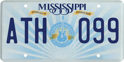 MS license plate ATH099