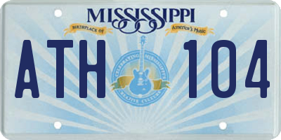 MS license plate ATH104