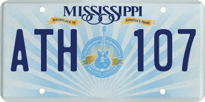 MS license plate ATH107