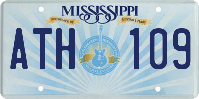 MS license plate ATH109