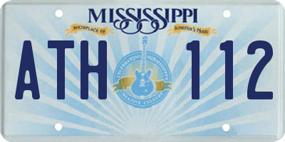 MS license plate ATH112