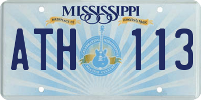 MS license plate ATH113
