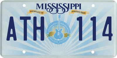 MS license plate ATH114