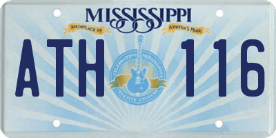 MS license plate ATH116