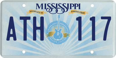 MS license plate ATH117