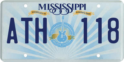 MS license plate ATH118