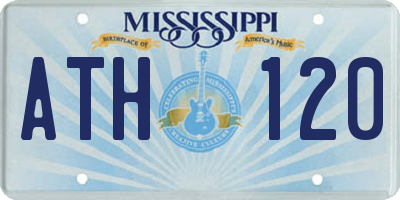 MS license plate ATH120
