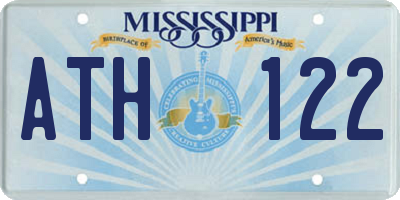 MS license plate ATH122