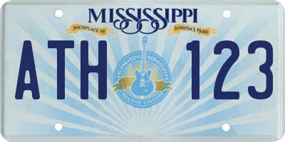 MS license plate ATH123
