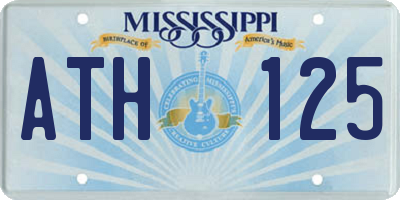 MS license plate ATH125