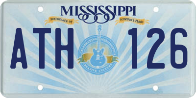 MS license plate ATH126