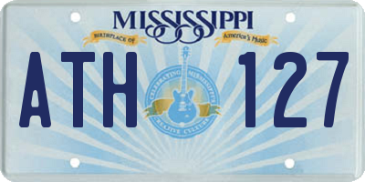 MS license plate ATH127