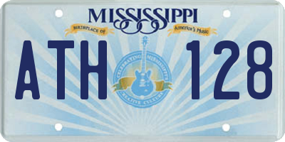 MS license plate ATH128