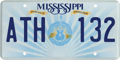 MS license plate ATH132
